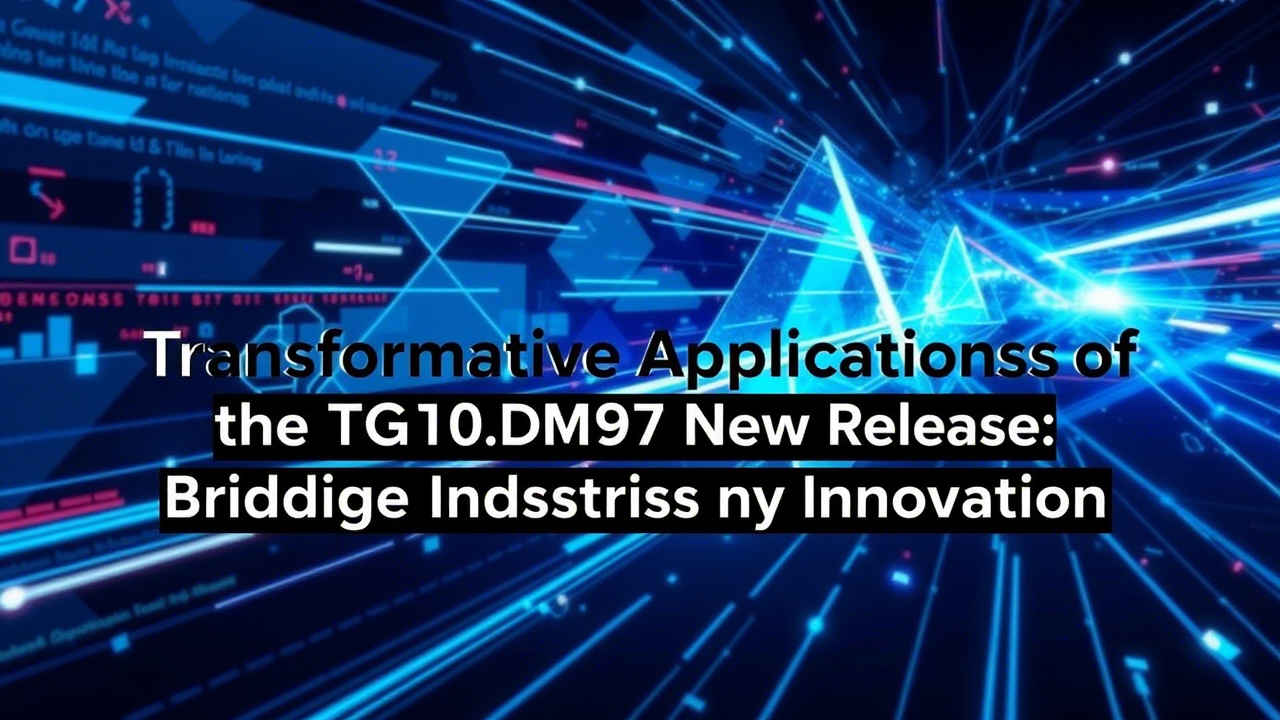 Transformative Applications of the TGD170.FDM.97 New Release: Bridging Industries Through Innovation